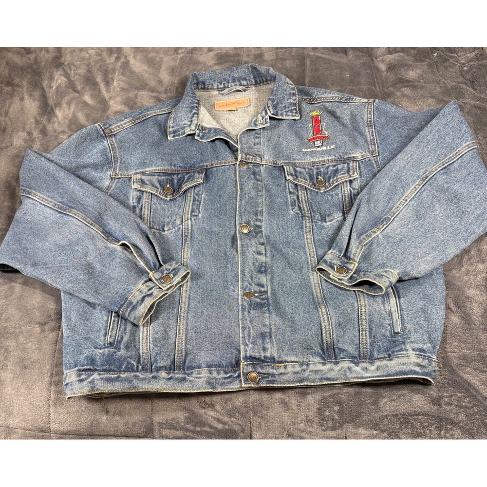 Port Authority BB Kings Blues Club Nashville Denim Jacket Blue Mens XL 3762